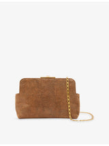 selfridges Reiss Bethany Lizard-Effect Suede Clutch Bag- Buy online at McGrocer