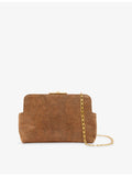 Reiss lizard-effect suede clutch bag - British product