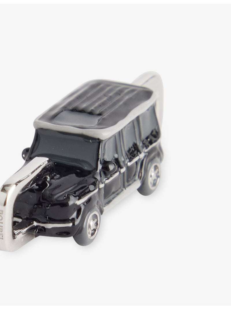 Suv rhodium-plated enamelled charm 3cm, imported from the UK