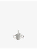 Middle Finger Rhodium-Plated Sterling-Silver Enamelled Charm