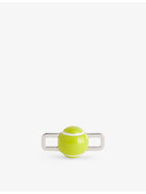 selfridges Poubel Tennis Ball Sterling Silver Enamelled Charm- Buy online at McGrocer