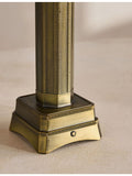 Soho style portable brass lamp with linen shade (British brand)