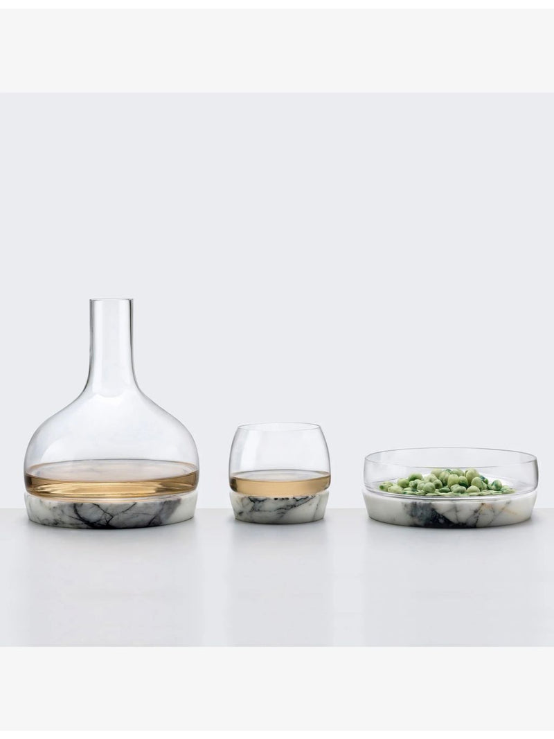 NUDE crystal glass carafe with marble base 1250ml, UK version