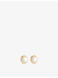 Monet gold-plated pearl clip-on earrings 3cm, imported from the UK