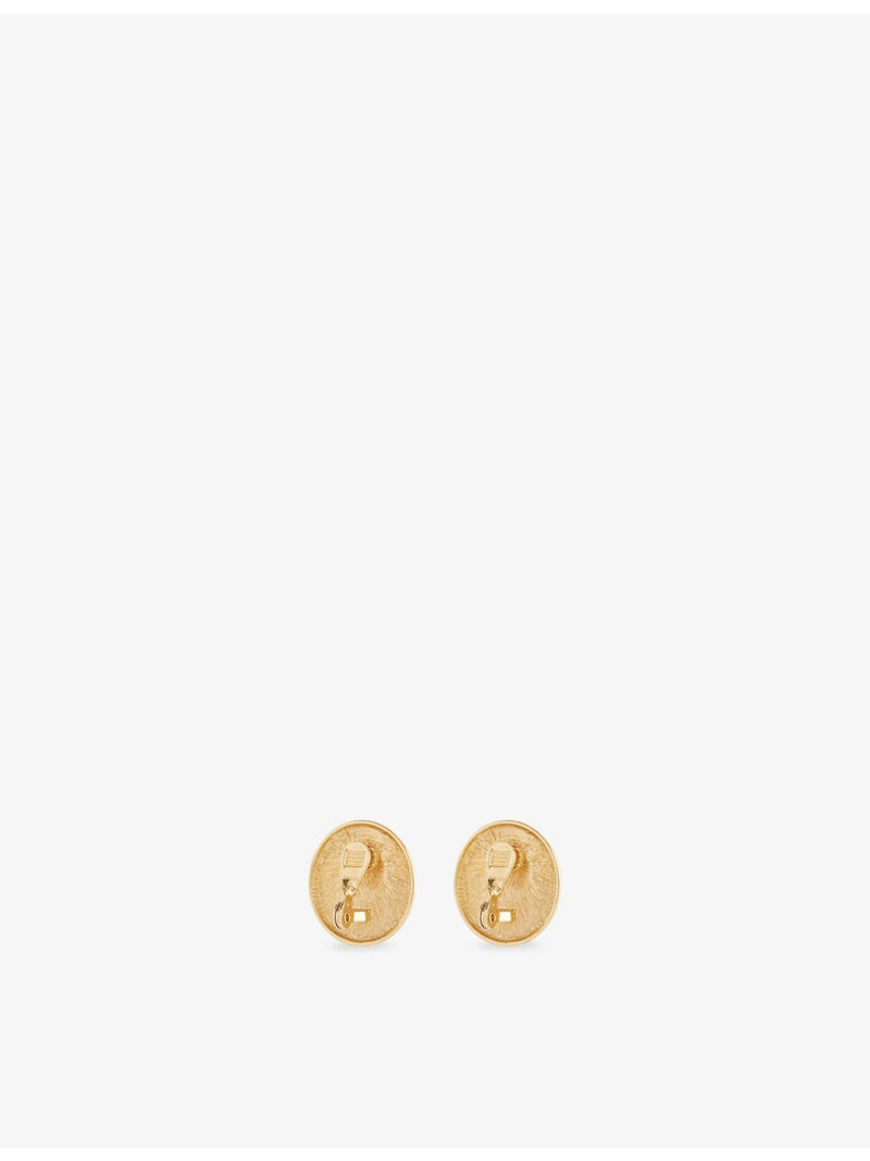 Monet gold-plated pearl clip-on earrings 3cm, imported from the UK