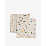selfridges Liewood Lewis Printed Cotton Muslin Squares Pack of Two 65cm x 65cm- Buy online at McGrocer