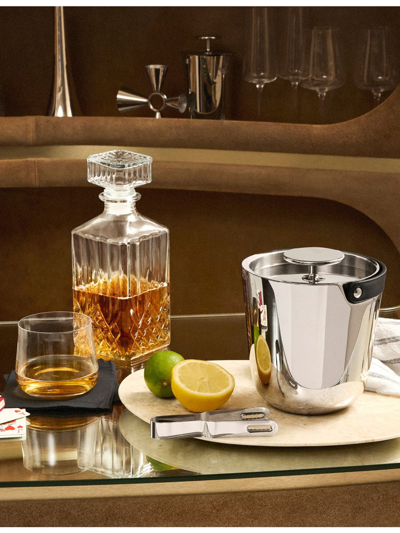 Alessi stainless-steel and resin ice bucket 16cm (British brand)