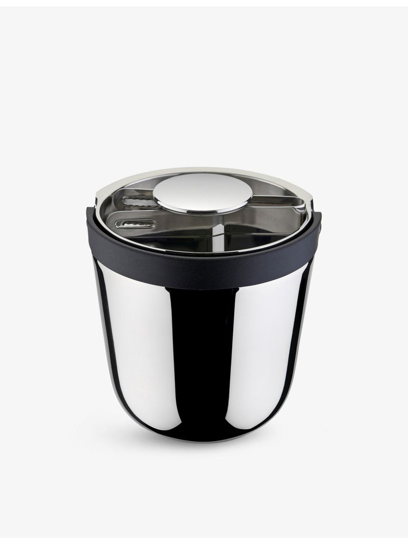 Alessi stainless-steel and resin ice bucket 16cm (British brand)