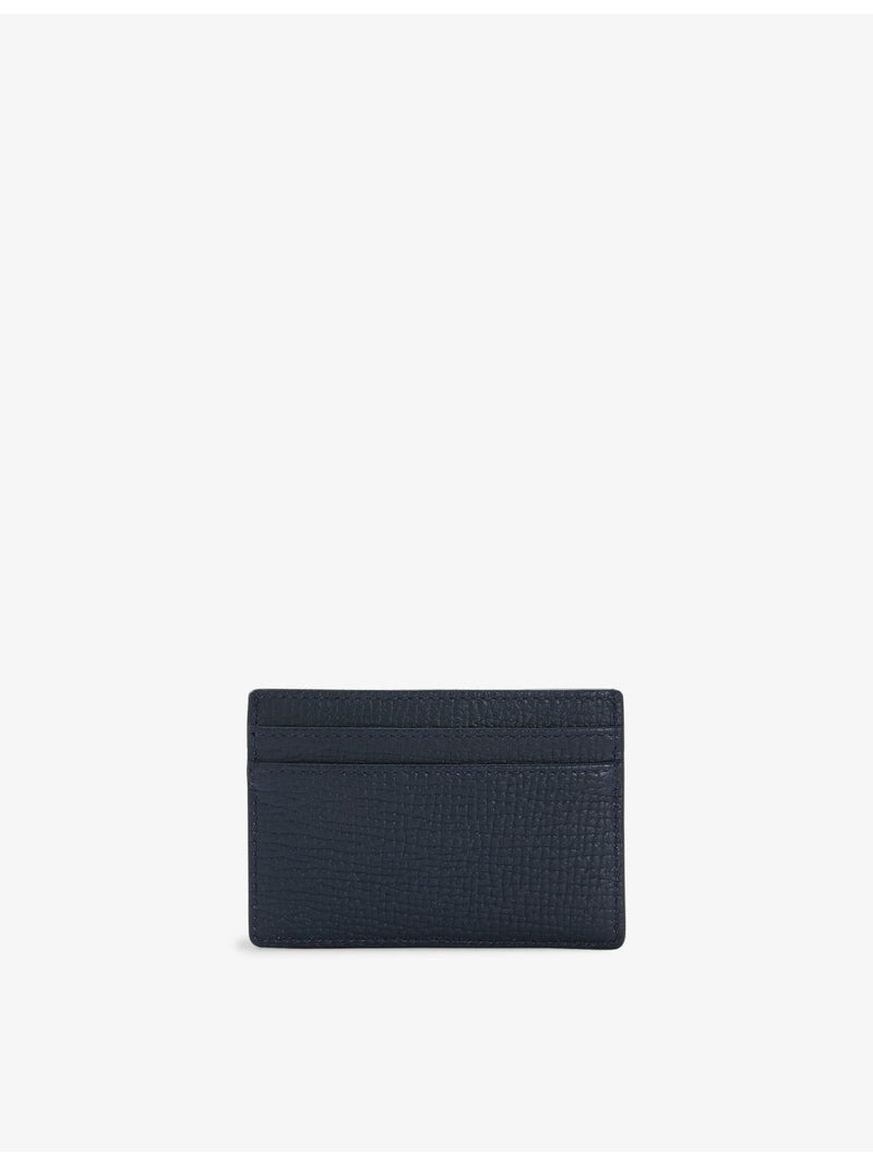 Smythson flat leather card holder with five card pockets - British product