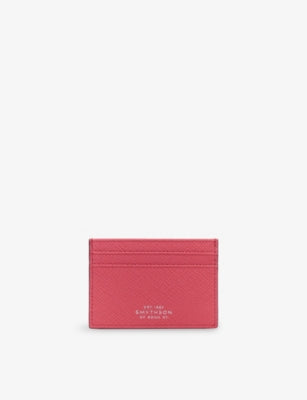 Smythson Leopard Panama Flat Leather Card Holder