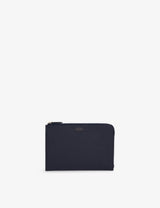 selfridges Smythson Panama Leather Slim Pouch- Buy online at McGrocer