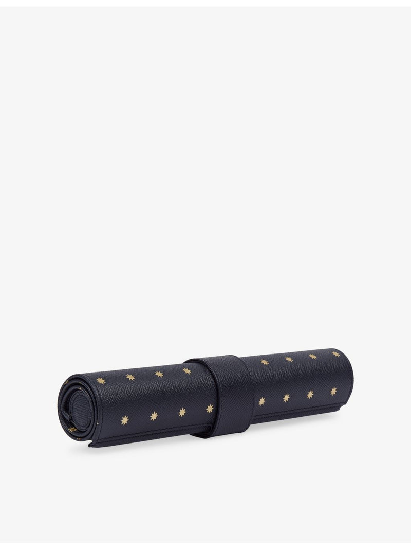 Smythson Panama leather backgammon roll (British brand)