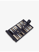 selfridges Smythson Panama Leather Backgammon Roll- Buy online at McGrocer