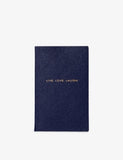 Smythson Panama Live Love Laugh Leather Notebook, 14cm x 9cm