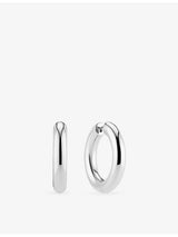 selfridges Sif Jakobs Carrara Pianura Rhodium-Plated 925 Sterling Silver Hoop Earrings- Buy online at McGrocer