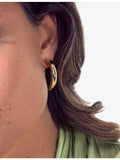 Sif Jakobs 18ct gold-plated sterling silver hoop earrings, imported from the UK