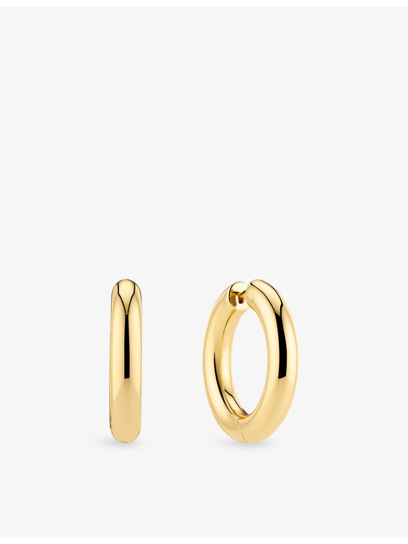 Sif Jakobs 18ct gold-plated sterling silver hoop earrings, imported from the UK