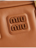 Miu Miu leather top handle bag, gold hardware - British product