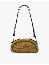 selfridges AllSaints Noemie Mini Raffia Shoulder Bag- Buy online at McGrocer