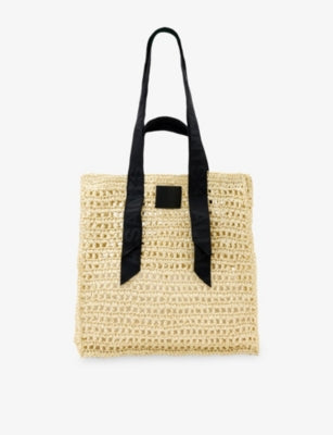 AllSaints Lullah Raffia Tote Bag