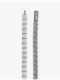 DARKAI 18ct white gold-plated pavé tennis necklace 50cm, imported from the UK