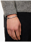 DARKAI bracelet white gold plated pavé stone 19cm - British product