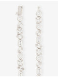 DARKAI bracelet white gold plated pavé stone 19cm - British product