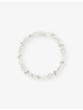DARKAI bracelet white gold plated pavé stone 19cm - British product