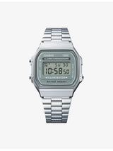 selfridges Casio A168WA-3AYES Vintage Stainless-Steel and Resin Quartz Watch- Buy online at McGrocer