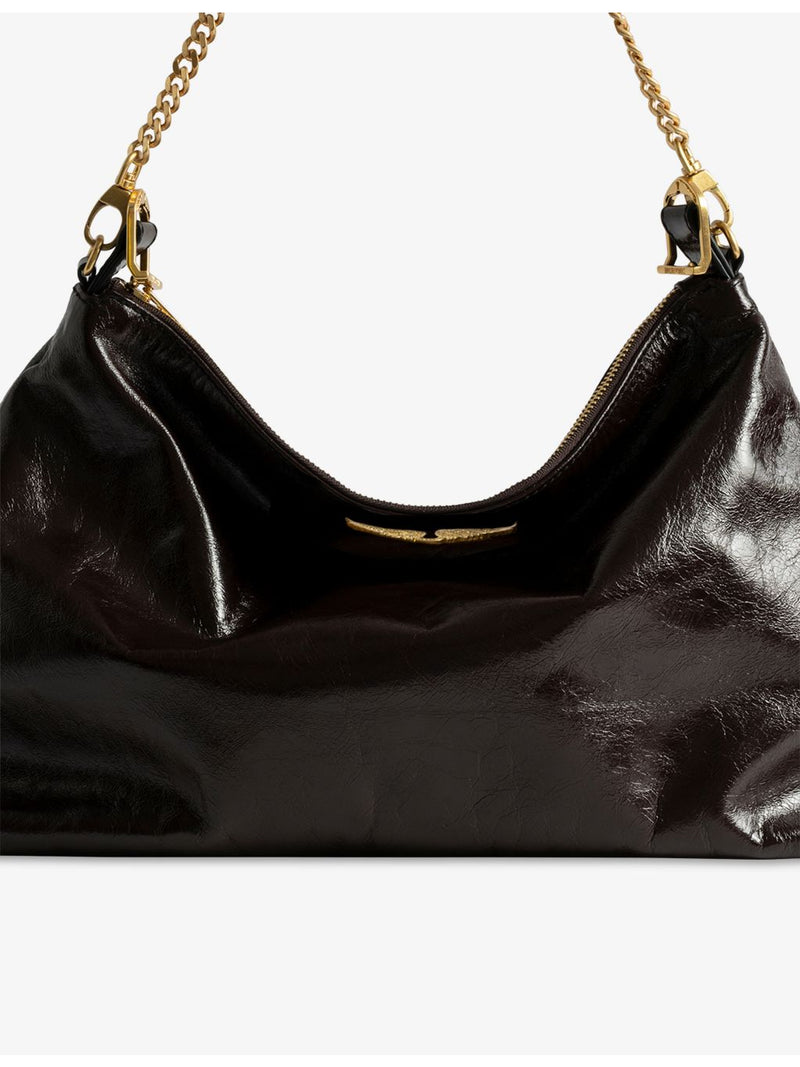 Zadig Voltaire Jim leather shoulder bag with vintage finish - British product