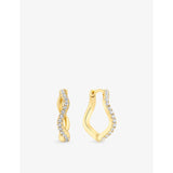selfridges Sif Jakobs Ellera Waves Grande 18ct Yellow-Gold Plated Sterling-Silver Hoop Earrings- Buy online at McGrocer