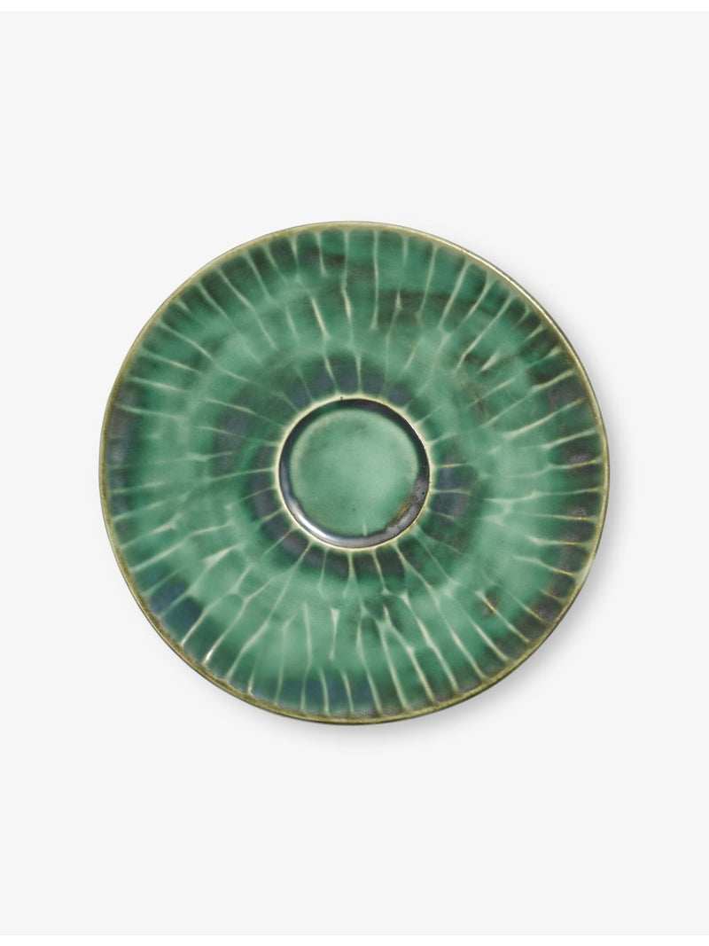 Serax Lanza stoneware cappuccino saucer, imported from the UK