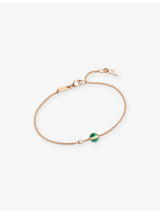 selfridges Piaget Possession 18ct Rose Gold Malachite and 0.04ct Diamond Bracelet, 18cm- Buy online at McGrocer