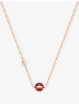 selfridges Piaget Possession 18ct Rose-Gold Carnelian 0.05ct Diamond Necklace 39-42cm- Buy online at McGrocer