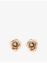 selfridges Piaget Rose 18ct Rose-Gold 0.12ct Diamond Stud Earrings- Buy online at McGrocer