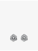selfridges Piaget Rose 18ct White Gold 0.45ct Diamond Stud Earrings- Buy online at McGrocer
