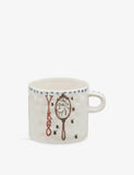 Anna + Nina zodiac stoneware mug 500ml, hand-painted design - British product