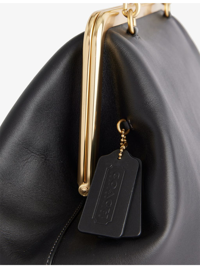 Coach kisslock leather shoulder bag large, UK version
