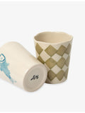Damson Madder ceramic beaker set of three, imported from the UK