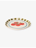 Damson Madder Harlequin Tomato ceramic plates set of two - British product