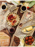 Damson Madder Harlequin Tomato ceramic plates set of two - British product