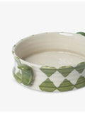 Damson Madder ceramic snack bowl check pattern 14.5cm, UK version