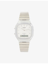 selfridges Casio Vintage Silver Dial Stainless Steel Quartz Watch- Buy online at McGrocer