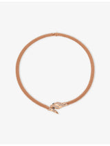selfridges Bvlgari Serpenti 18ct Rose-Gold and 0.69ct Diamond Necklace- Buy online at McGrocer