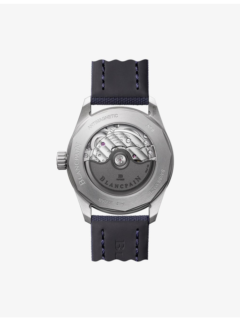 Blancpain Bathyscaphe steel automatic watch blue dial - British product