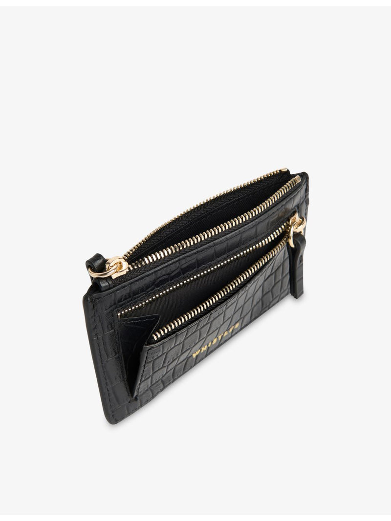 Whistles mock-croc leather purse 12cm, imported from the UK