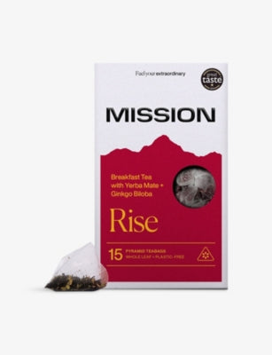 Rise English Breakfast Tea with yerba mate 52.5g, imported from the UK
