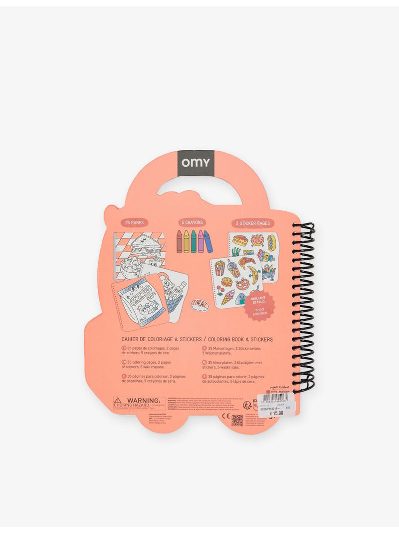 Yummy colouring book with stickers and crayons, 27 x 22cm, UK version