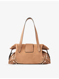 Jimmy Choo medium suede shoulder bag with stud embellishments, UK version