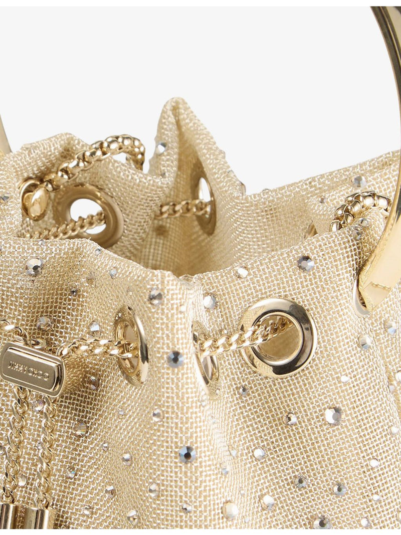 Jimmy Choo crystal mesh top-handle bag, imported from the UK